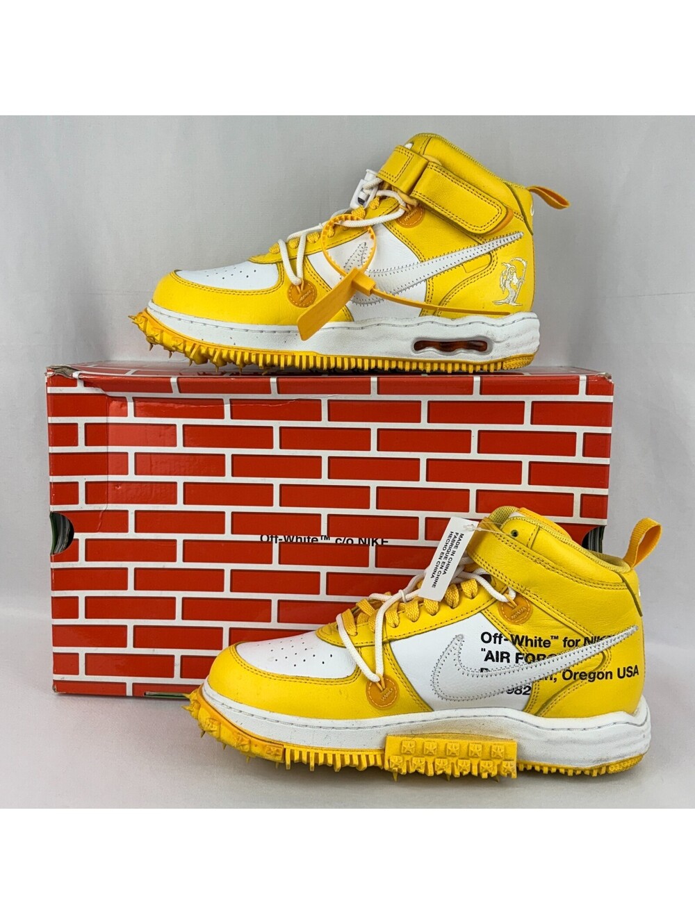 Nike Air Force 1 Mid x Off-White Varsity Maize DR0500-101 Men's Size 9.5 W/Box